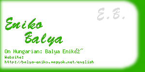 eniko balya business card